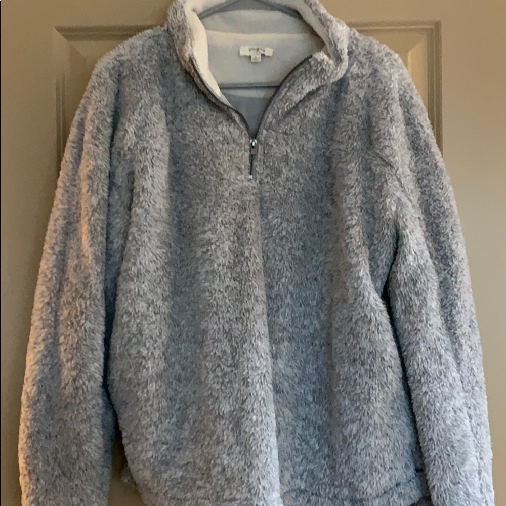 Gray never worn quarter zip pullover